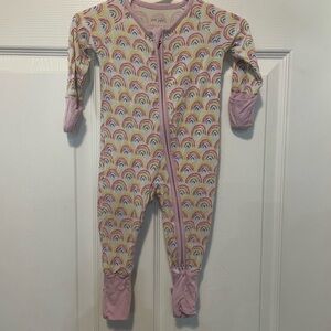 Little Sleepies Pastel Rainbows Bamboo Zippy Pajamas 0-3 Months